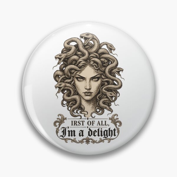 Item preview, First of All I'm A Delight Medusa Gorgon Vintage Halloween Gift designed and sold by Whirx.