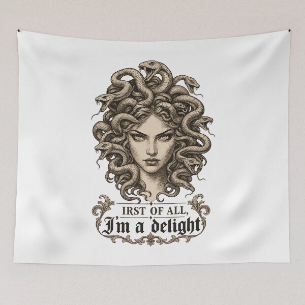 Item preview, First of All I'm A Delight Medusa Gorgon Vintage Halloween Gift designed and sold by Whirx.