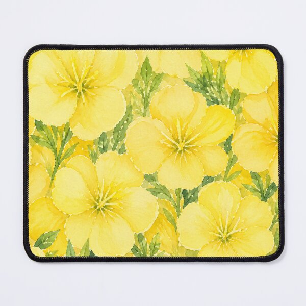 Item preview, Evening Primrose Yellow Botanical Floral Pattern Watercolor Art HD Store designed and sold by bard-art.