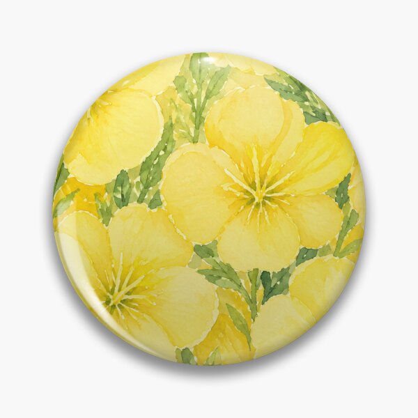 Item preview, Evening Primrose Yellow Botanical Floral Pattern Watercolor Art HD Store designed and sold by bard-art.