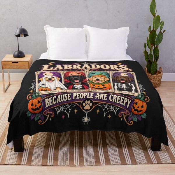 Item preview, Labradors Because People are Creepy Halloween Dogs Quote designed and sold by DYAFLK.