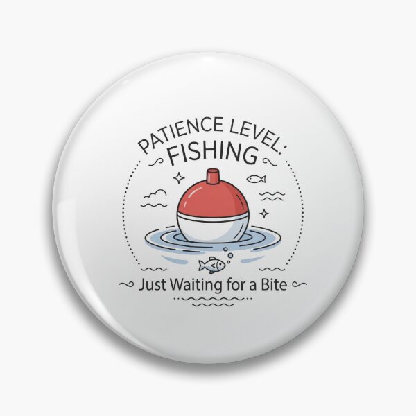 Item preview, Float / Bobber, Fishing Rod, Fishing Line, Spinning Reel, Baitcasting Reel, Fishing Reel, Hook, Bait / Lure, Sinkers, Cast, Bite, Catch, Angler, Tackle Box, Patience designed and sold by Sajad Sadiq.