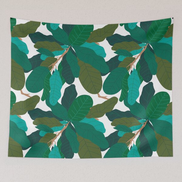 Item preview, Tropicana Banana Leaves in Classic White designed and sold by YesterdayColl.