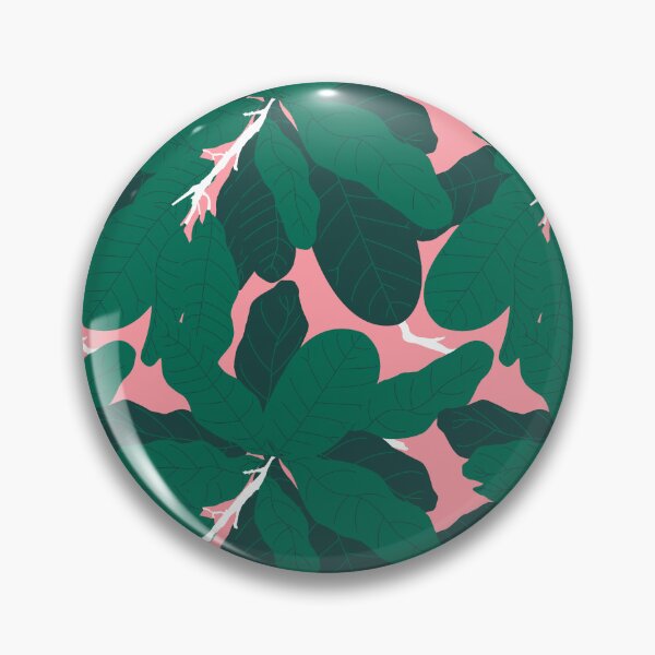 Item preview, Tropicana Banana Leaves in Palm Springs Pink + Emerald Green designed and sold by YesterdayColl.