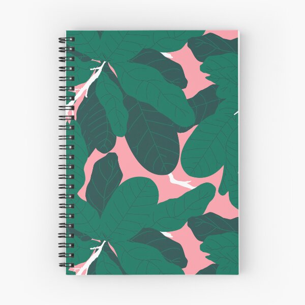 Item preview, Tropicana Banana Leaves in Palm Springs Pink + Emerald Green designed and sold by YesterdayColl.