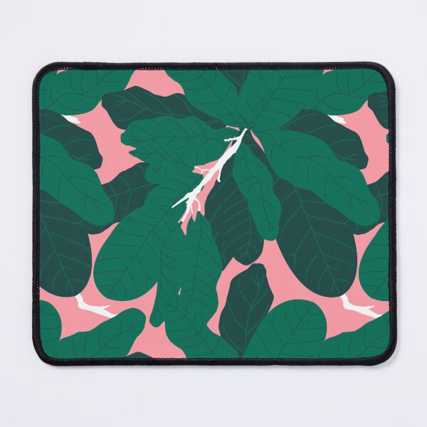 Item preview, Tropicana Banana Leaves in Palm Springs Pink + Emerald Green designed and sold by YesterdayColl.