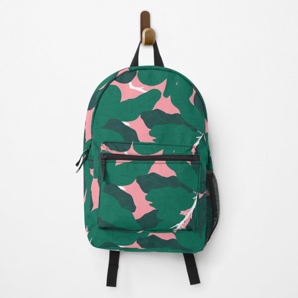 Item preview, Tropicana Banana Leaves in Palm Springs Pink + Emerald Green designed and sold by YesterdayColl.