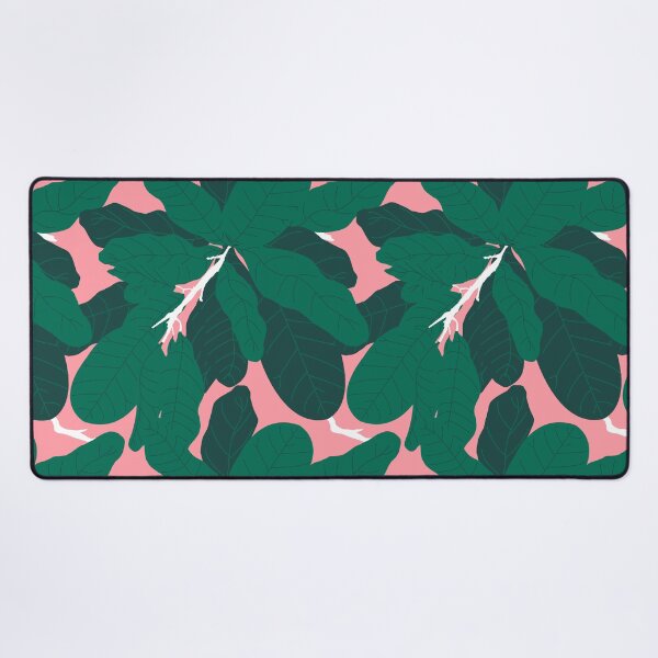 Item preview, Tropicana Banana Leaves in Palm Springs Pink + Emerald Green designed and sold by YesterdayColl.