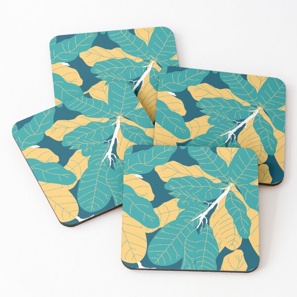 Item preview, Tropicana Banana Leaves in Jungle Green + Banana Yellow designed and sold by YesterdayColl.