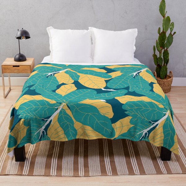 Item preview, Tropicana Banana Leaves in Jungle Green + Banana Yellow designed and sold by YesterdayColl.