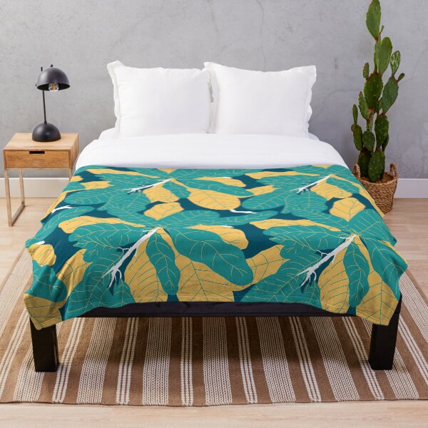 Item preview, Tropicana Banana Leaves in Jungle Green + Banana Yellow designed and sold by YesterdayColl.