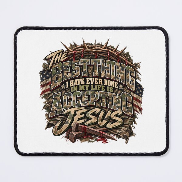 Item preview, Accepting Jesus Camo Christian Faith designed and sold by LiveInWorship.