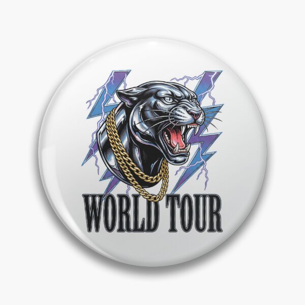 Item preview, Black Panther Vintage 90s Bootleg World Tour Retro Rap Aesthetic designed and sold by MerchViz.