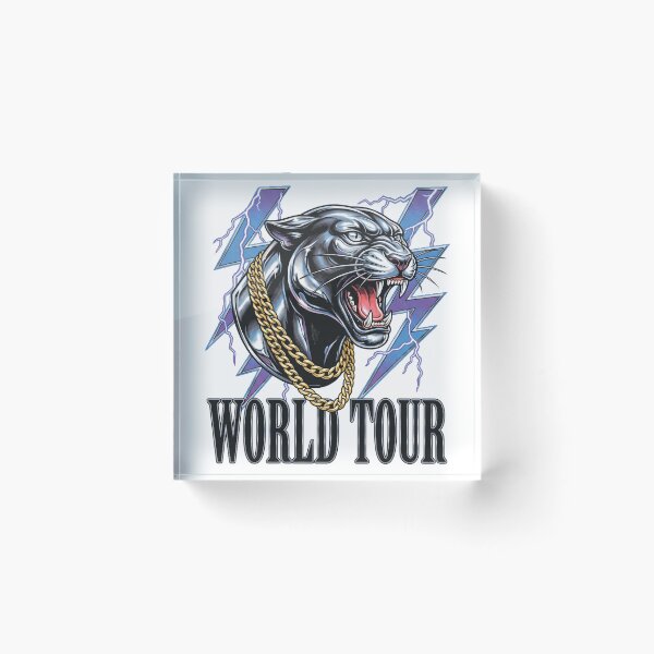 Item preview, Black Panther Vintage 90s Bootleg World Tour Retro Rap Aesthetic designed and sold by MerchViz.