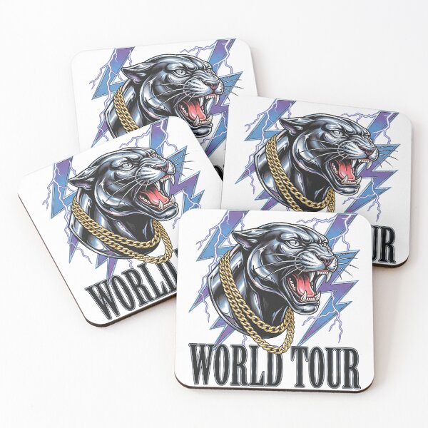 Item preview, Black Panther Vintage 90s Bootleg World Tour Retro Rap Aesthetic designed and sold by MerchViz.