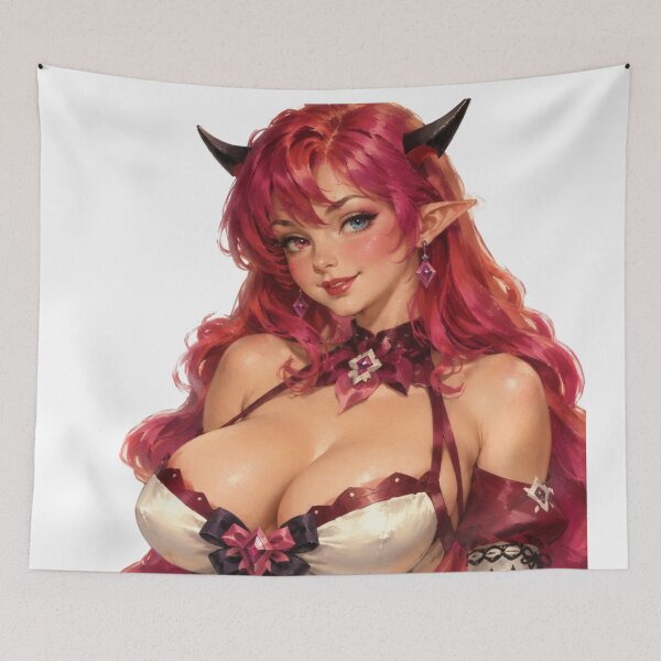 Item preview, Fantasy Succubus Demon Girl Vintage 1940s Retro Fantasy Pin Up Art designed and sold by Cosplayvintage.