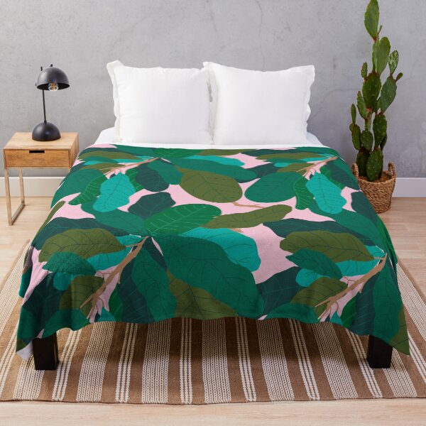 Item preview, Tropicana Banana Leaves in Classic Pink designed and sold by YesterdayColl.