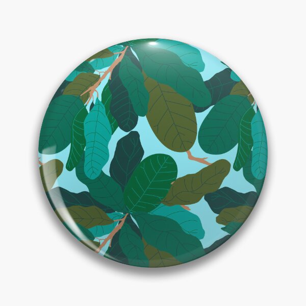 Item preview, Tropicana Banana Leaves in Classic Aqua Blue designed and sold by YesterdayColl.