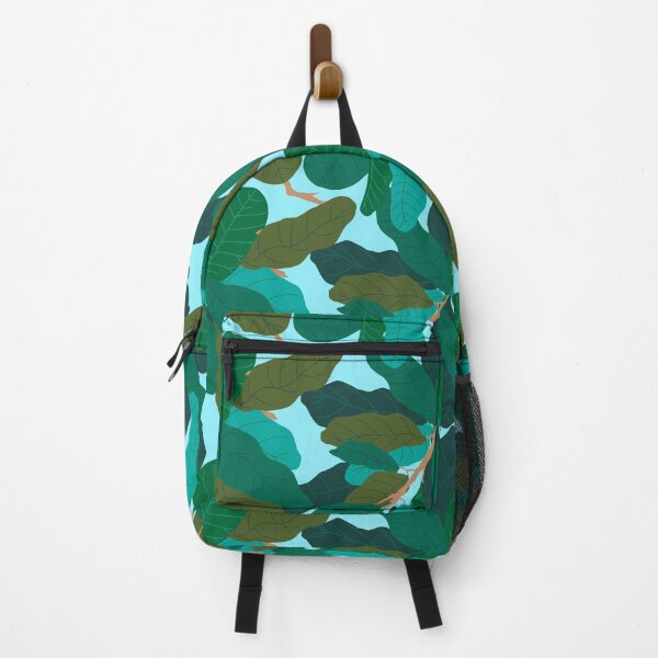 Item preview, Tropicana Banana Leaves in Classic Aqua Blue designed and sold by YesterdayColl.
