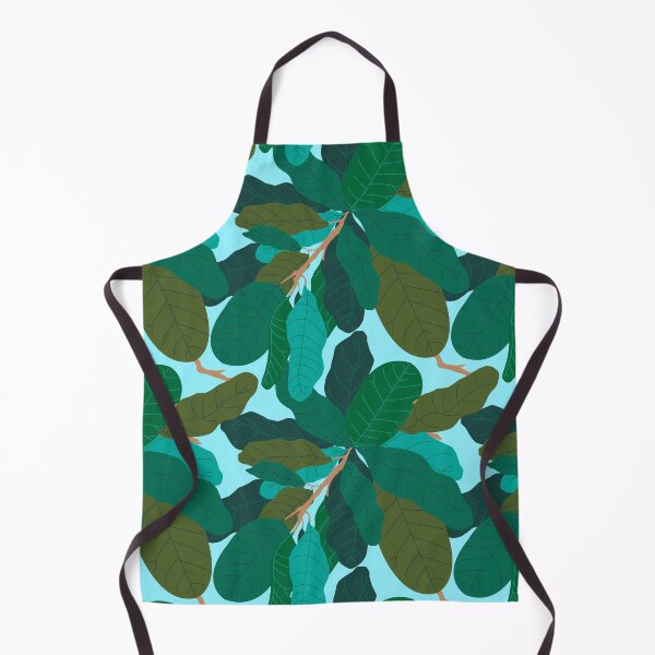 Item preview, Tropicana Banana Leaves in Classic Aqua Blue designed and sold by YesterdayColl.