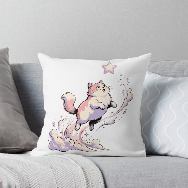 Item preview, Kawaii Celestial Cat Reaching For The Star Whimsical Art designed and sold by mood-draftsman.