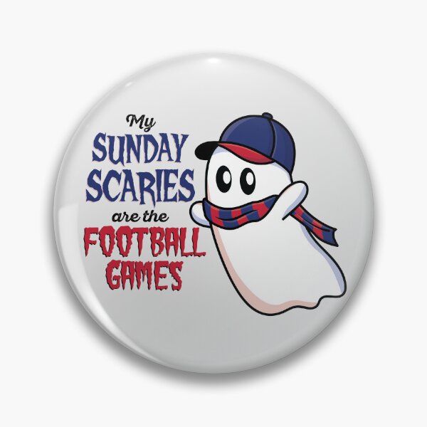 Item preview, Red and Blue Football Halloween Ghost Sunday Scaries designed and sold by colormemaroon.