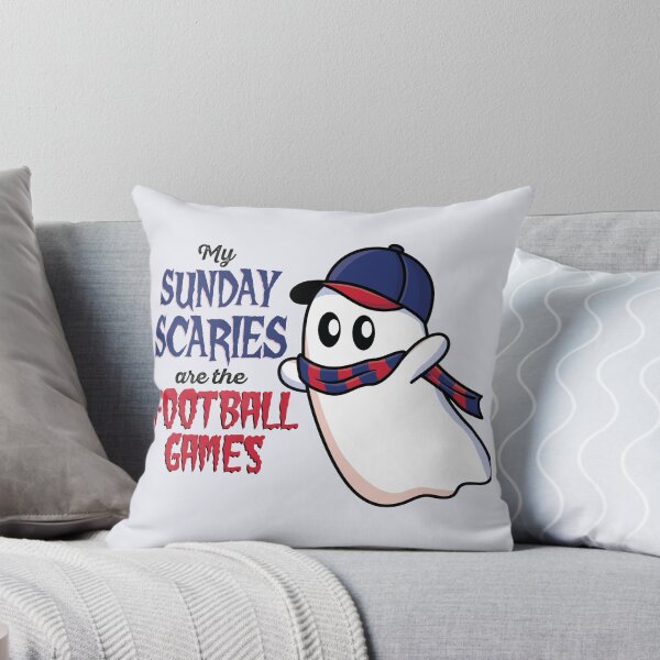 Item preview, Red and Blue Football Halloween Ghost Sunday Scaries designed and sold by colormemaroon.