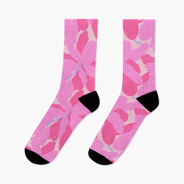 Item preview, Tropicana Banana Leaves in Preppy Pink + Purple designed and sold by YesterdayColl.
