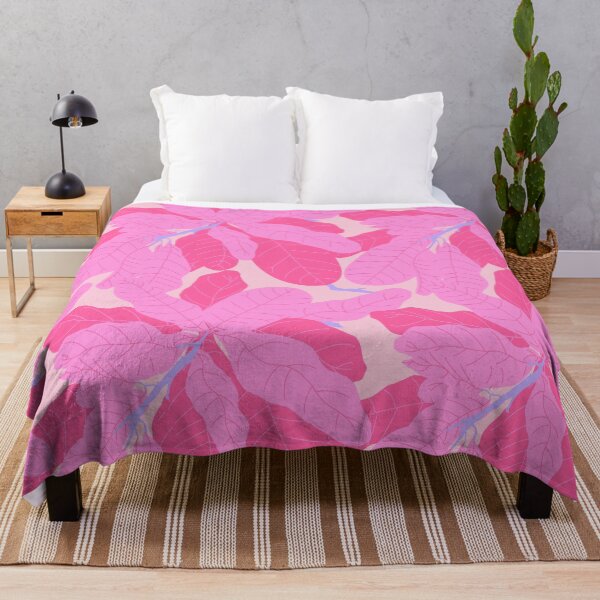 Item preview, Tropicana Banana Leaves in Preppy Pink + Purple designed and sold by YesterdayColl.