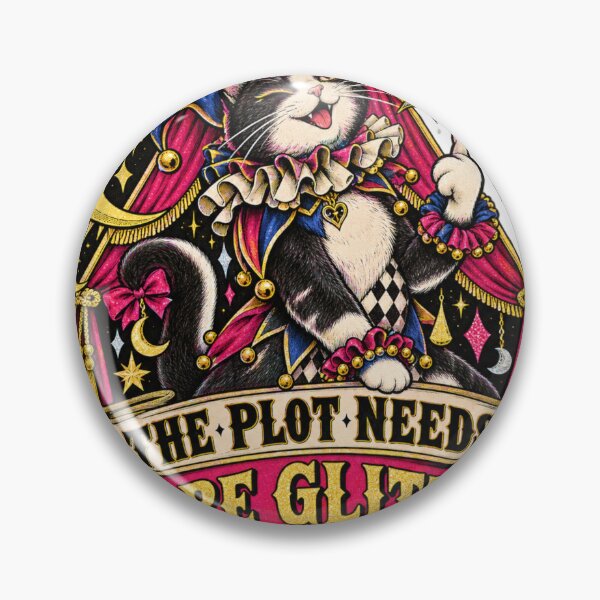 Item preview, The Plot Needs More Glitter Cat designed and sold by ODDLUME CLUB.