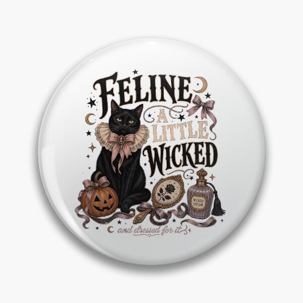 Item preview, Feline a Little Wicked – Coquette Black Cat designed and sold by JoyfullyOffbeat.