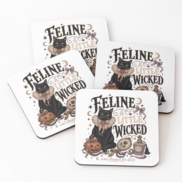Item preview, Feline a Little Wicked – Coquette Black Cat designed and sold by JoyfullyOffbeat.