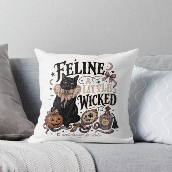 Item preview, Feline a Little Wicked – Coquette Black Cat designed and sold by JoyfullyOffbeat.