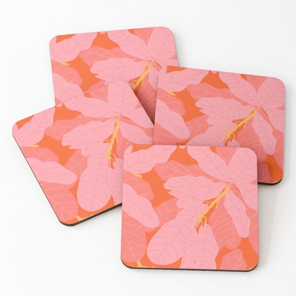 Item preview, Tropicana Banana Leaves in Coral Spice designed and sold by YesterdayColl.