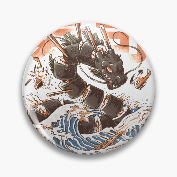 Item preview, Great Sushi Dragon Artistic Illustration Featuring Japanese Cuisine and Mythical Creature designed and sold by magc14789.