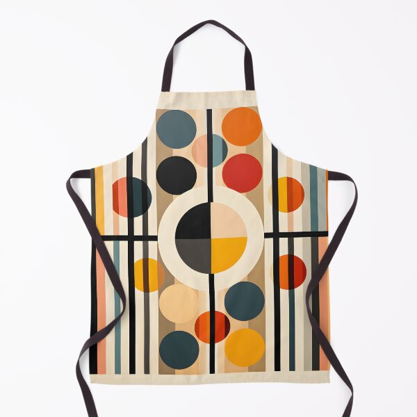 Item preview, Mid Century Geometric Circles and Stripes Abstract Art designed and sold by GutyzDesignsES.
