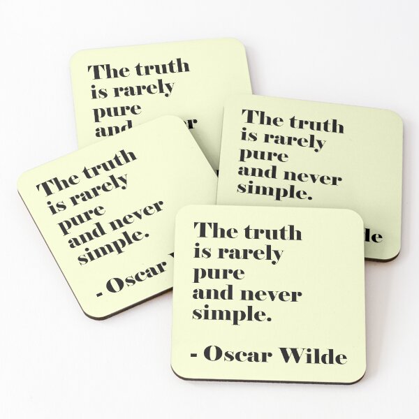 Item preview, Oscar Wilde Wisdom Quote - The truth is rarely pure and never simple designed and sold by Inspirationmotivation.