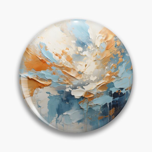 Item preview, Blue and Orange Abstract Impasto Painting designed and sold by GutyzDesignsES.