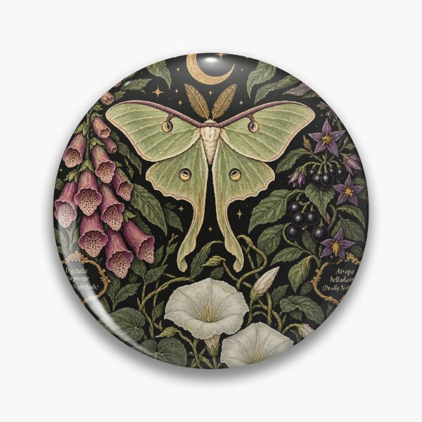 Item preview, Midnight Poison Garden Botanical Society Luna Moth Vintage designed and sold by Whirx.