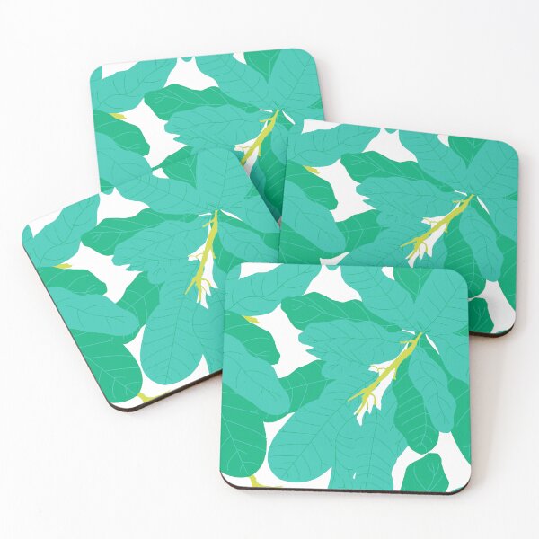 Item preview, Tropicana Banana Leaves in White + Jungle Green designed and sold by YesterdayColl.