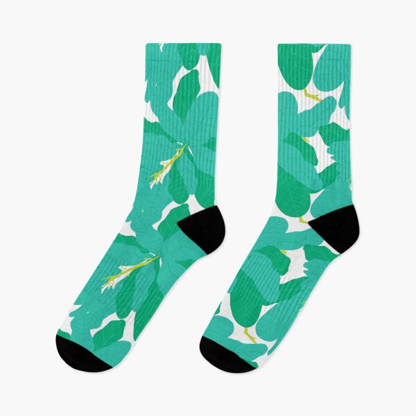 Item preview, Tropicana Banana Leaves in White + Jungle Green designed and sold by YesterdayColl.
