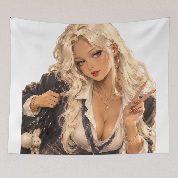 Item preview, Copy of Japanese Gyaru Schoolgirl Loose Socks Vintage 1940s Retro Fantasy Pin Up Art designed and sold by Cosplayvintage.
