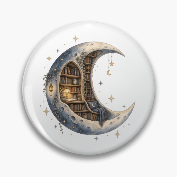 Item preview, Library Inside The Moon designed and sold by Inkworksbyshery.