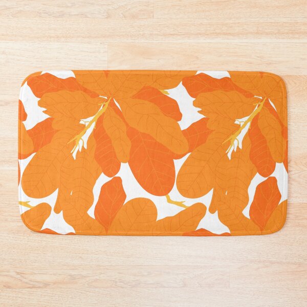 Item preview, Tropicana Banana Leaves in White + Orange designed and sold by YesterdayColl.