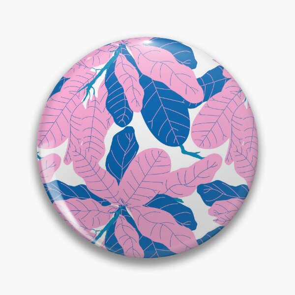 Item preview, Tropicana Banana Leaves in White + Blue Pink designed and sold by YesterdayColl.