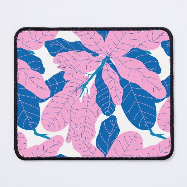 Item preview, Tropicana Banana Leaves in White + Blue Pink designed and sold by YesterdayColl.