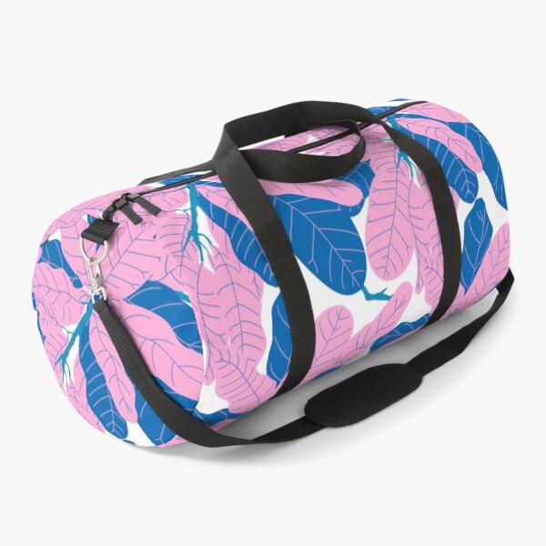 Item preview, Tropicana Banana Leaves in White + Blue Pink designed and sold by YesterdayColl.