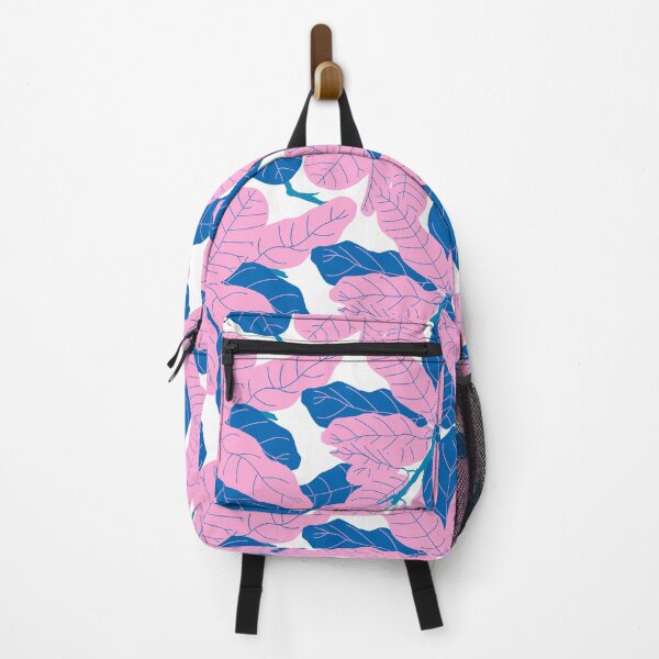 Item preview, Tropicana Banana Leaves in White + Blue Pink designed and sold by YesterdayColl.