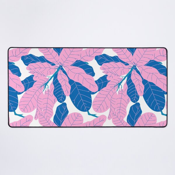Item preview, Tropicana Banana Leaves in White + Blue Pink designed and sold by YesterdayColl.