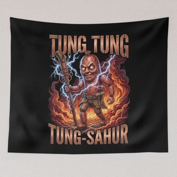 Item preview, Surreal Italian Brainrot Meme Tung Tung Tung Sahur designed and sold by MOONE FLOWER.